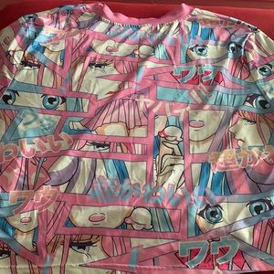 Romwe Graphic Anime Long Sleeve Shirt